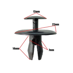 20PCS Engine Cover Sound Insulation Cotton Leaf Clip For Peugeot 107 207 307 407 308 607 508 3008 For Citroen C1 C2 C3 C4 C5