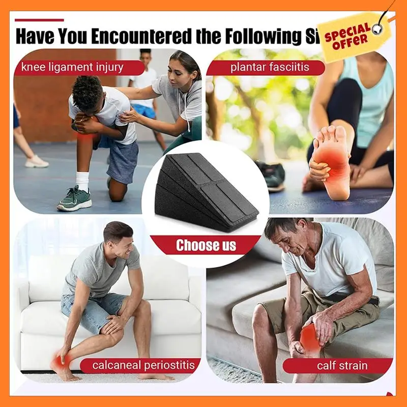 

3Pcs Yoga Bricks Squat Wedge Blocks Slant Board Adjustable Non-Slip Foot Stretcher For Gym Fitness Yoga Parts Accessories