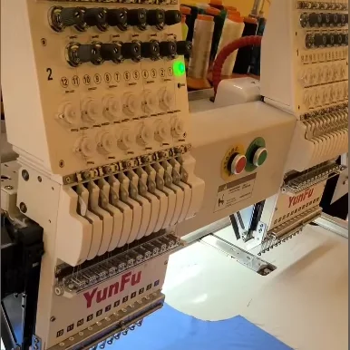 Double-Head 12/15 Needles 400*500mm Flat Cap Embroidery Machine Home Use Retail Motor Computerized New Condition for