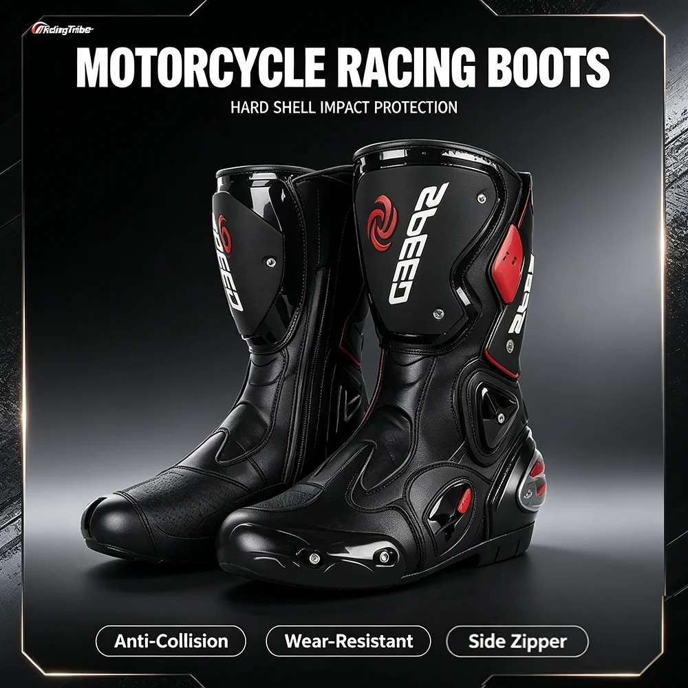Riding Tribe Men Motorcycle Boots Moto Riding Racing Motocross Off-Road dirt bike Motorbike Motorcycles Shoes Equipment Boot