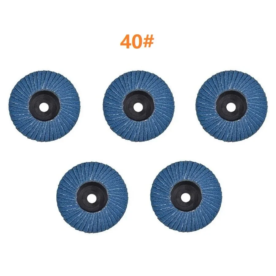 5pcs 75mm  Flat Flap Discs Grinding Wheels 40 60 80 120 Grit Wood Cutting For Angle Grinder Metal Grind Abrasive Power Tools