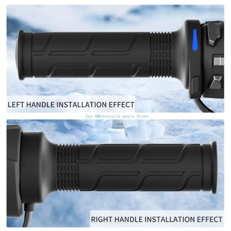 

Y9UC 6 Speed Memory Heated Motorcycle Grips Rubber Handlebar Waterproof Designing