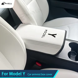 Copertura della scatola del bracciolo dell'auto per Tesla Model 3 Model Y 2017- 2019 2020 2021 2022 Decorazione del bracciolo di controllo centrale Modello Y Accessori