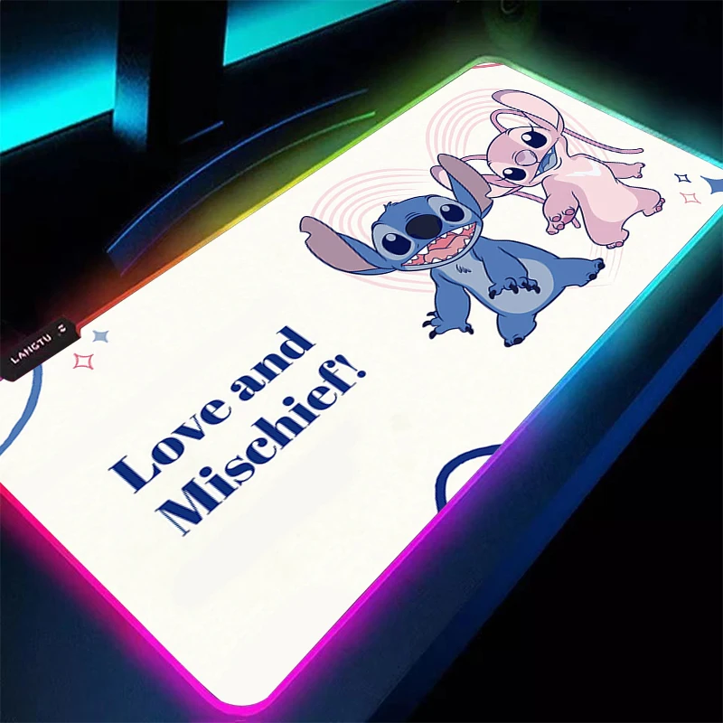 

RGB Mouse pad S-Stitchs Computer Locking Edge Speed type carpet mat for e-sports players Laptop Keyboard LED Mousepad Desk Mat