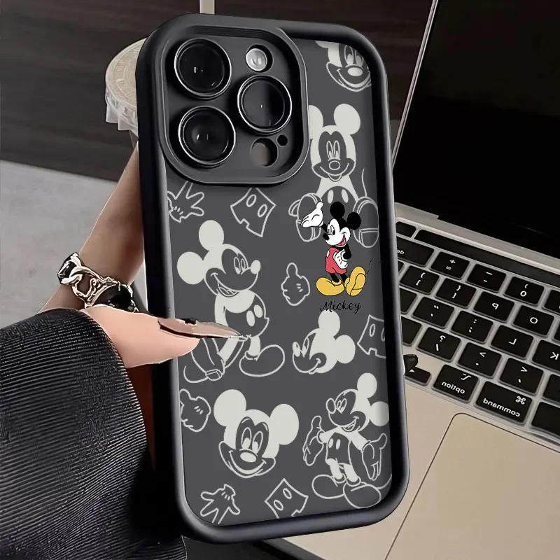 Cute Disney Mickey Case For Xiaomi 13T 12T 11T 13 12 11 Lite 5G NE POCO X6 X5 X4 GT F3 F4 F5 M6 Pro X3 NFC Soft Silicone Cases