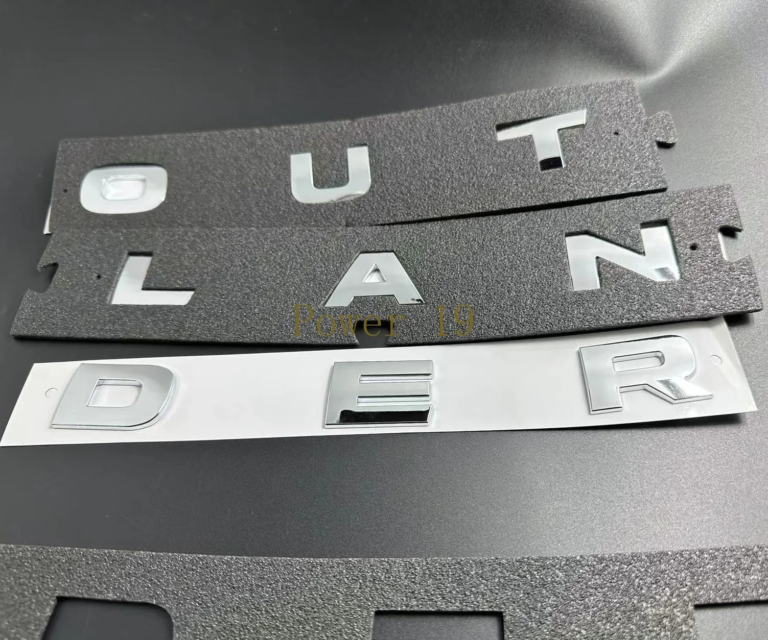 For Outlander  2023 2024 ABS  Front  Car Logo Letter Sticker Car Styling Accessories