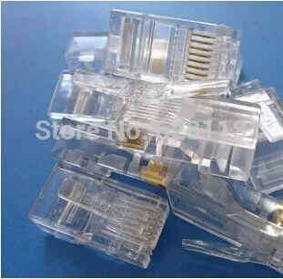 HAILANGNIAO 100pcs CAT5E RJ45 8P8C Cable Modular Plug Network Connector, Ethernet Plug new