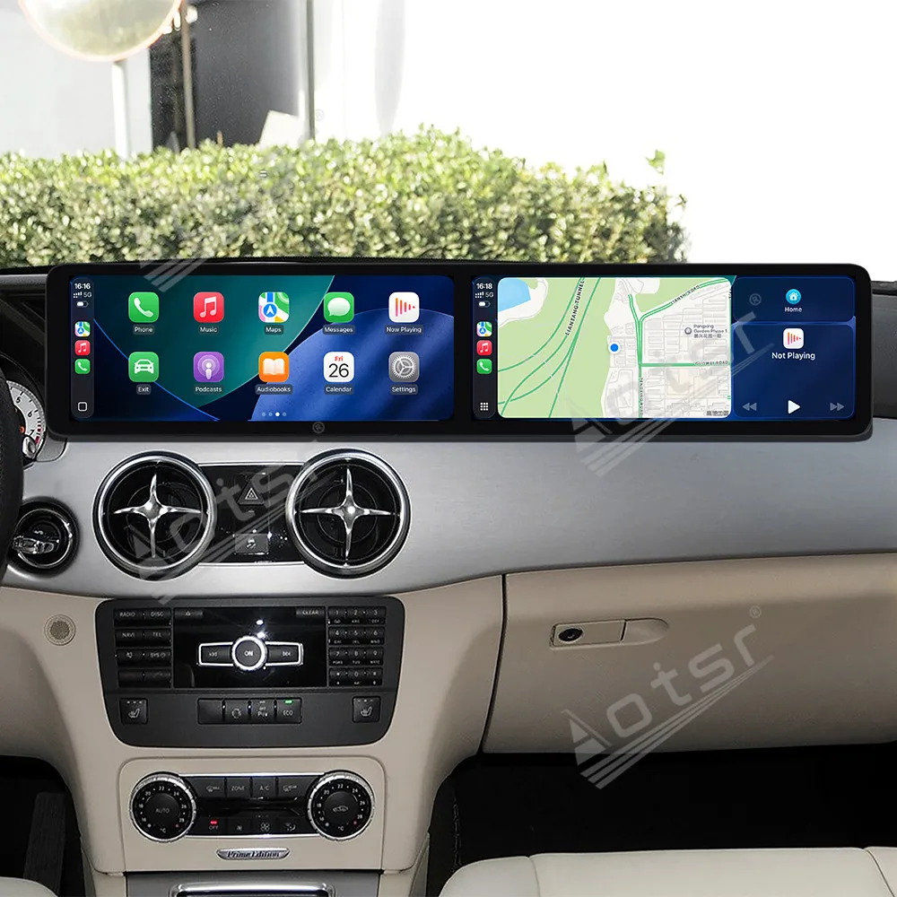 NEW 24.6'' Android 13 For Mercedes-Benz GLK 2013-2015 Car GPS Navigation CarPlay HD Touch Screen Head Unit Multimedia Player