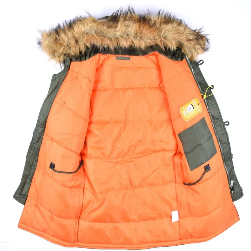 Parka militar de campo de nieve para hombre, abrigo del ejército de algodón N3b a prueba de frío de 1,5 kg, abrigo táctico grueso con capucha para exteriores, Invierno