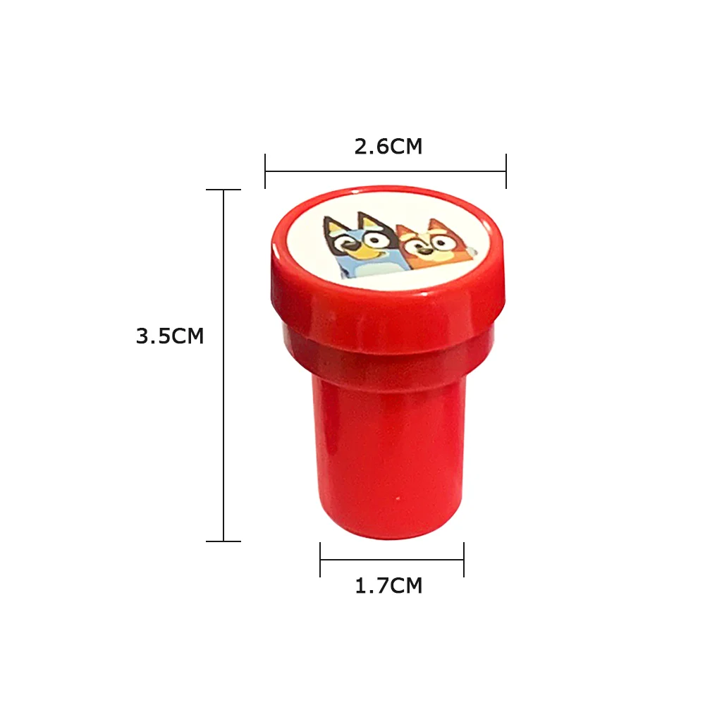 12 szt./zestaw Niebieskie Bingo Pieczęcie Zabawki Muffin Szczęśliwe Skarpetki Figurka Anime Nadruk Pokrywa Klapka Stempel Kreskówkowy Prezent Dla Dzieci