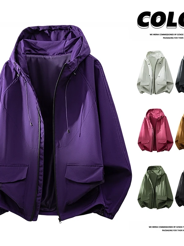 

ex Свободная посадка с капюшоном Водонепроницаемая полиэстеровая куртка для езды на велосипеде на открытом воздухе Ветрозащитная футболка с подкладкой Fce Long Sve на молнии Clo...