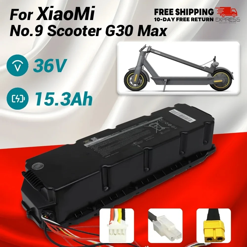 High Quality Original 10S6P Li-ion Battery Pack 36V 15.3Ah For Xiaomi Ninebot G30 MAX No. 9 Electric Scooter Special Battery