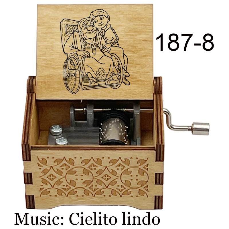 Anime Cielito Lindo Wooden Music Box Mexican Day of the Dead Festival Movie Melody Movement Kids Friend Fans Birthday Party Gift