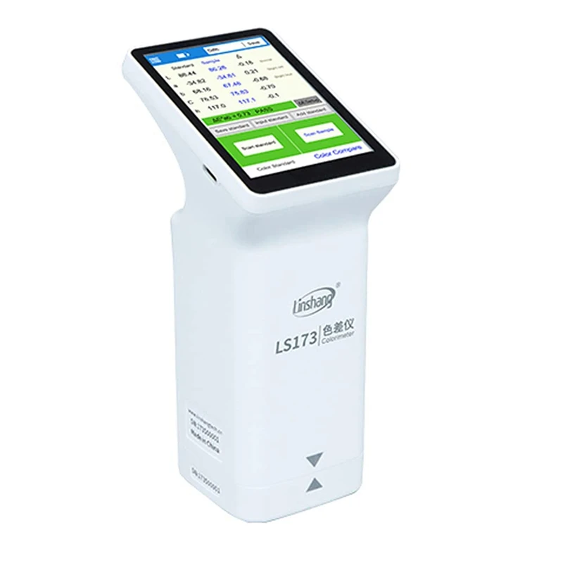 Imagem -04 - Linshang Colorímetro Inteligente Touch Screen para Revestimento Cerâmica Plástico Pintura Medição de Cor Ls173