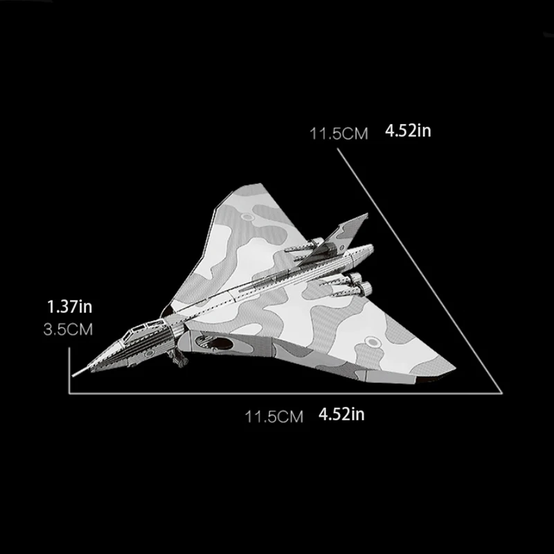 Vulcan bomber 3D Metal Puzzle model kits DIY Laser Cut Puzzles Jigsaw Toy For Children