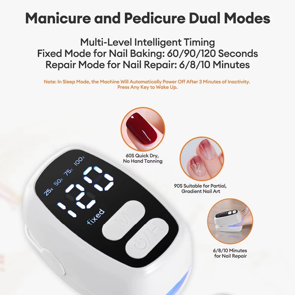 ABUYNew UV LED Nail Dryer Lamp MINI Nail Light Fast Dry Curing Single Finger Professional Manicure Machine for Gel Polish