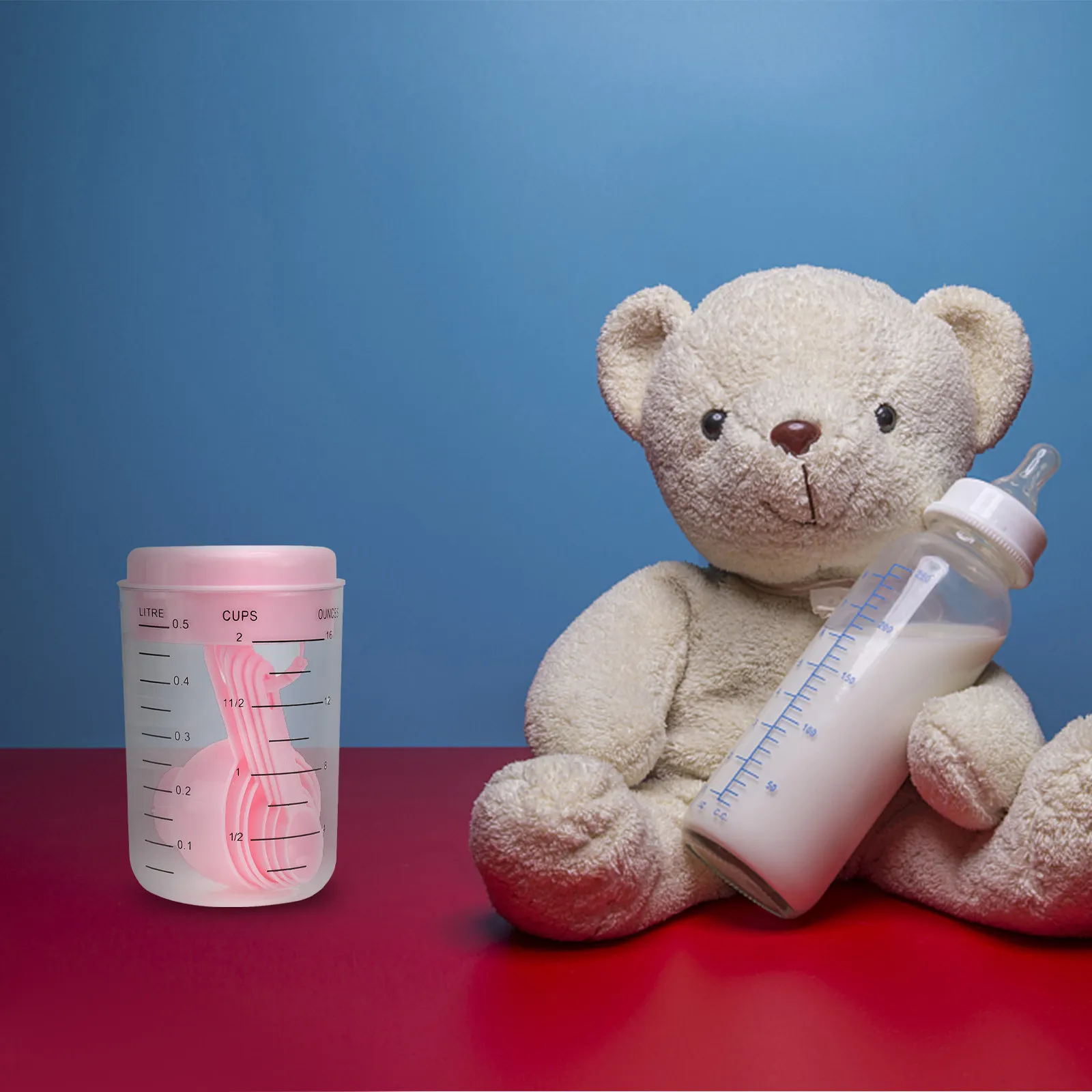 

14Pcs Kitchen Measuring Cups Spoons Set Detachable Food Safe Plastic Engraved Measurement Marks Dishwasher Safe Cooking Baking