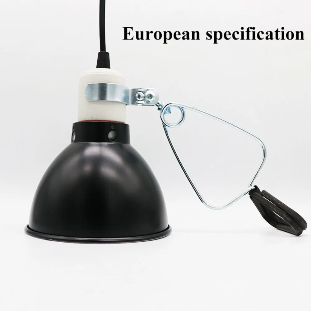 

Black Reptile Heating Lamp 300W E27 110-240V Pet Light Bulb Bracket With Clip Uniform Heating UVB Reptile Lamp Amphibians
