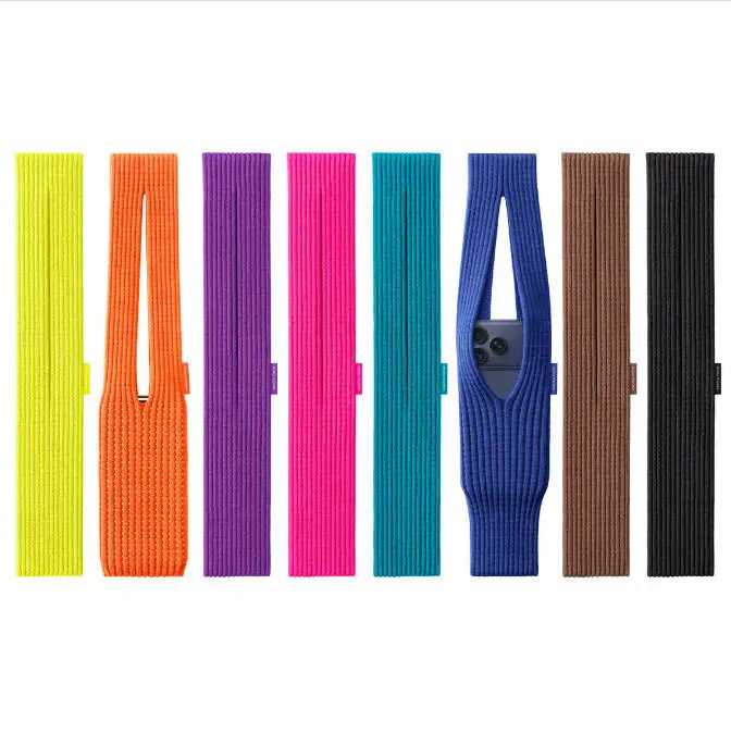 خريف شتاء 2025 محبوك حقيبة كروسبودي لأجهزة أبل للجنسين حقيبة كتف مفردة صغيرة موضة هدية الكريسماس للمراهقين دافئ