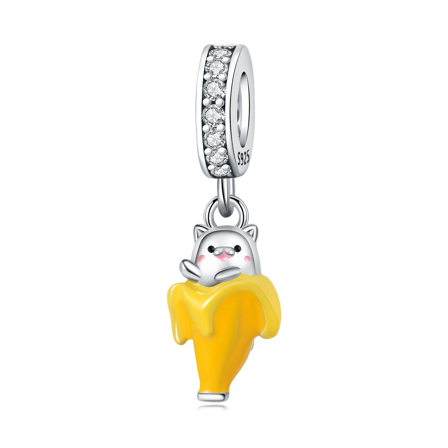 

Beads 925 Sterling Silver Charms Original Cute Banana Dog Pendant Beads Fit Bracelet Jewelry Diy Women Fine Gift Accessory