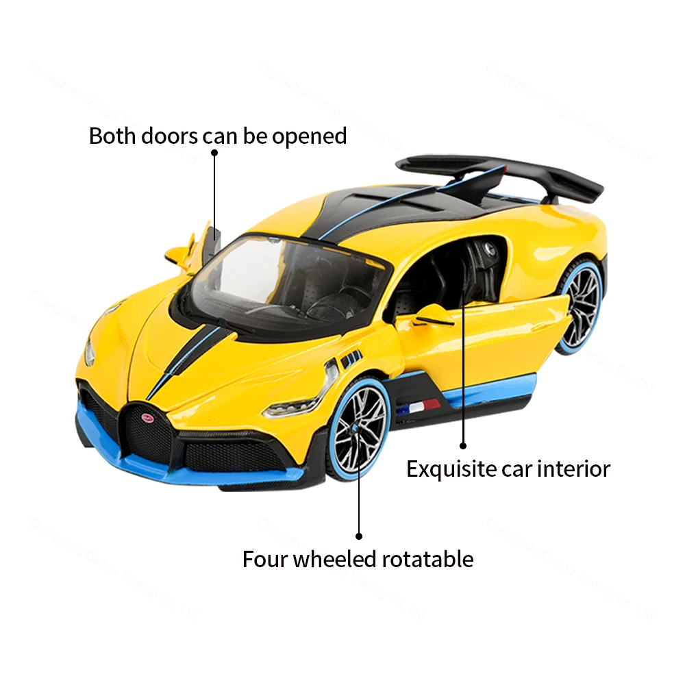 Maisto-coche deportivo Bugatti Divo 1:24, vehículo estático fundido a presión, modelo coleccionable, Juguetes