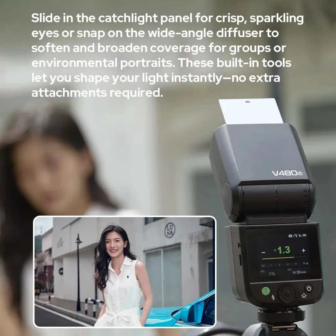 Godox V480 TTL Li-ion caméra Flash 650 pleine puissance sans fil Speedlite Flash Compatible avec Canon Nikon Sony Fujifilm Olympus