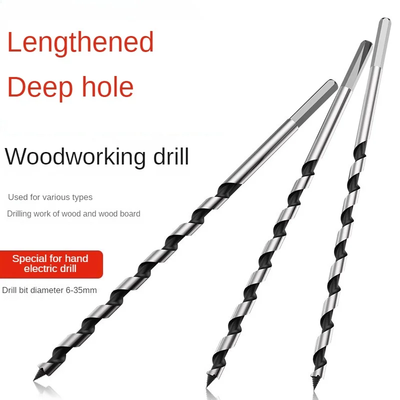 Length 230/460mm Extra Long HSS Drill Bit Set Holesaw Hole Saw Cutter Extended Twist Bits Kit for Wood Steel Metal Alloy