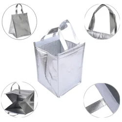 1Pcs Aluminum Foil Ice Storage Bags Insulated Beach Food Thermal Bag Durable Outdoor Boxes Foldable Cooler Bag Lunch Picnic Bag