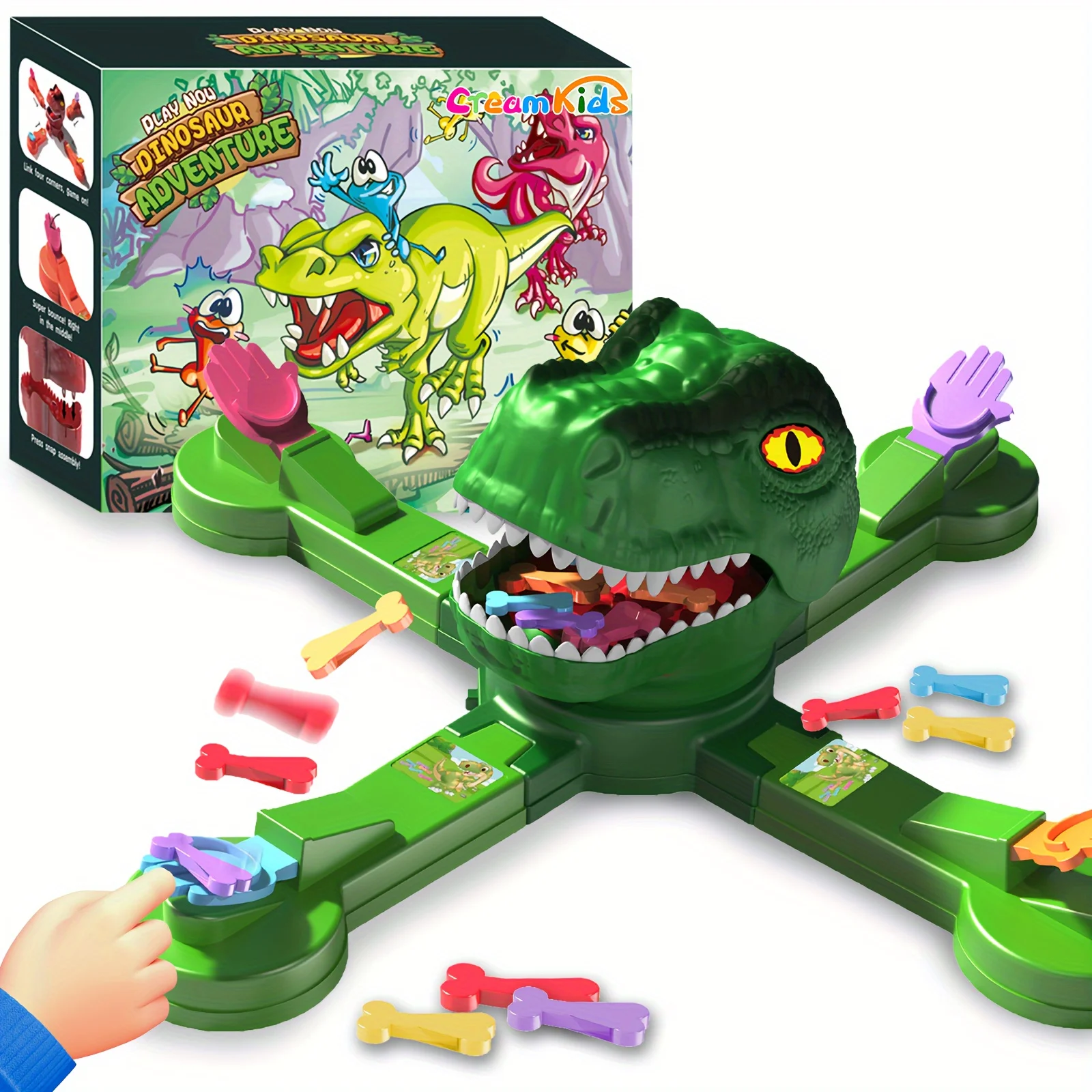 Bone Throwing Feeding Game Toys Set,Dinosaur Eat Bones Competitive Game,Multi-Player Interactive Desktop Toys