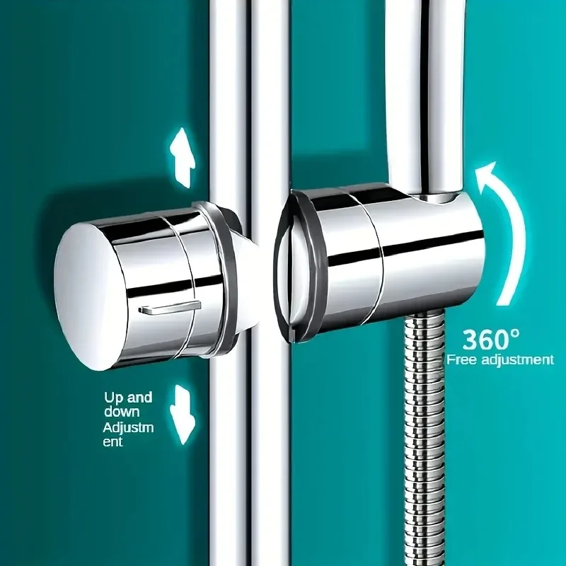 

Universal Shower Head Holder Adjustable 18~25mm ABS Chrome Shower Rail Holder Bathroom Accessories Shower Mounting Brackets
