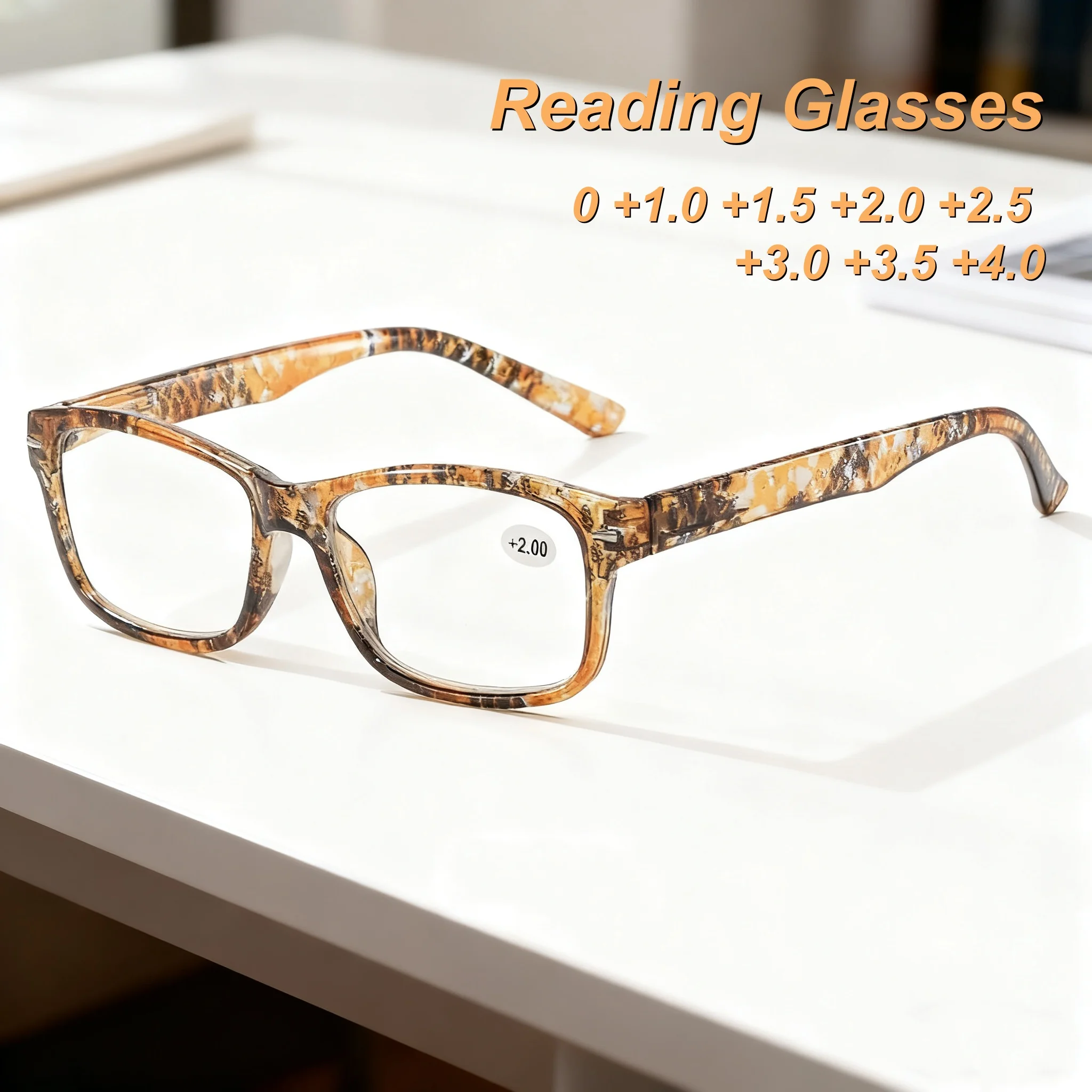 

Fashionable and Personalized Printed Frame Women's Reading Glasses Ultra Light Neutral High-quality Anti Blue Light Glasses