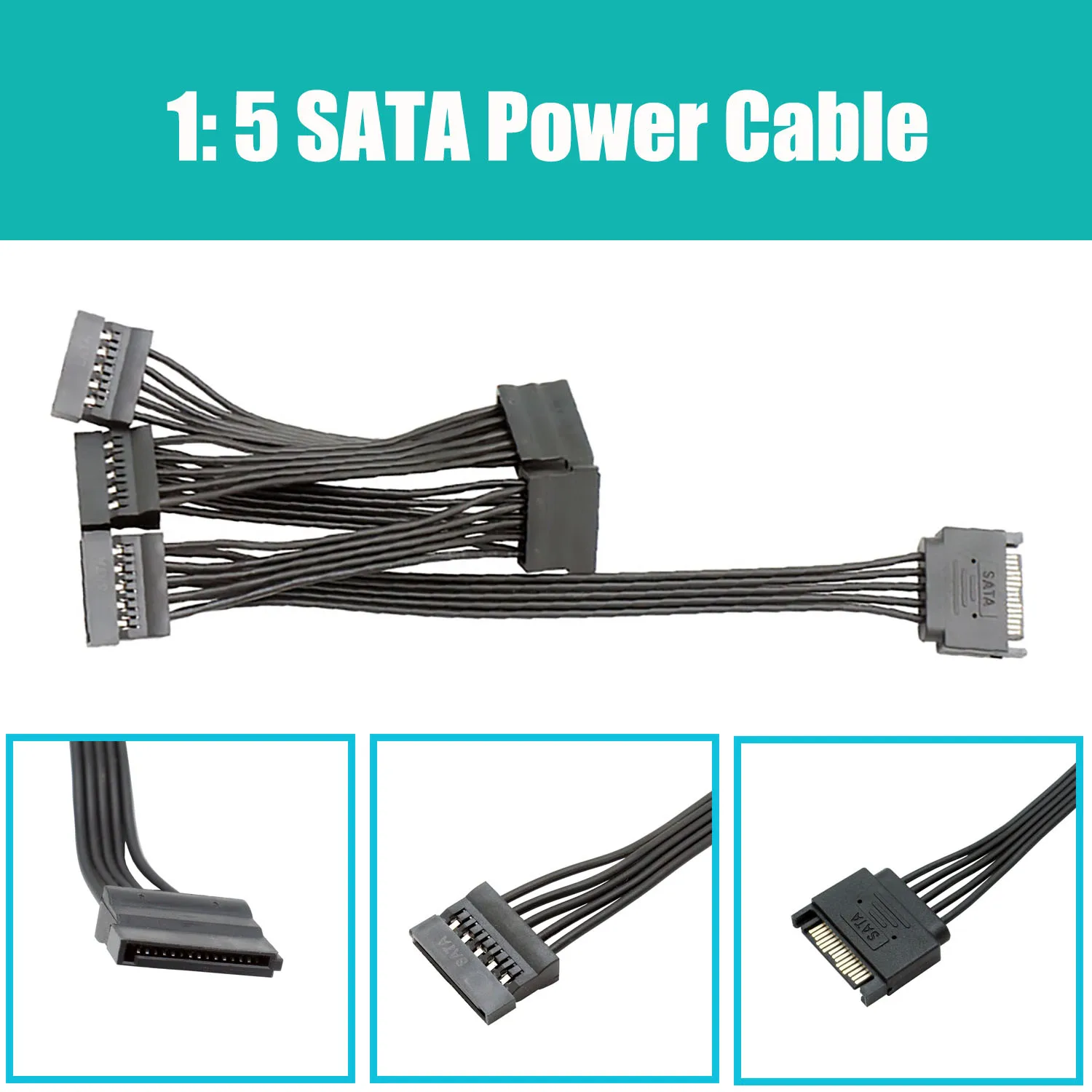 Pcie sata adaptador cartão com 16 portas sata iii 6gbps (incluindo cabos sata e 1:5 sata splitter cabo de alimentação)