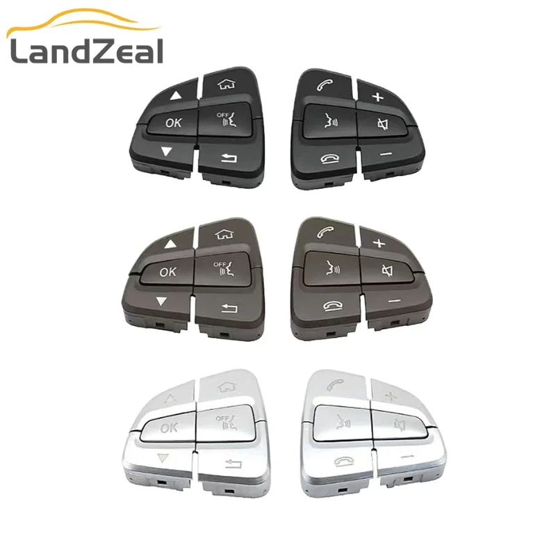 W205 Black/Silver/Moka Steering Wheel  Volume Phone Multi-Function Switch Buttons For Mercedes C GLC Class W205 14-18 W253 15-19 view 2