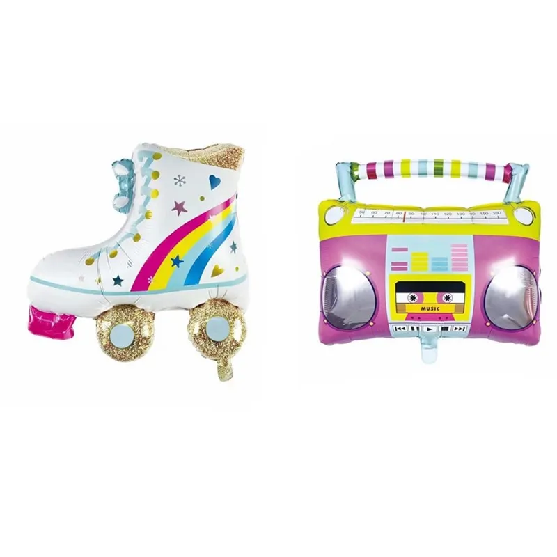 New Skates Aluminum Balloon Radio Game Hand Cartoon KTV Bar Party Decoration Supplies 1PC