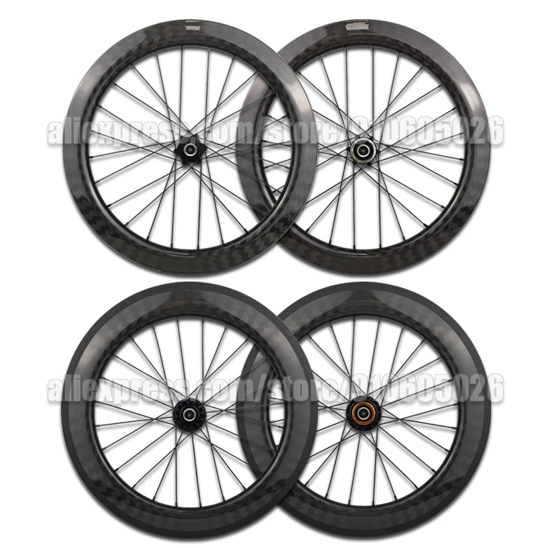 Smooth Lightweight 20 Inch Folding Bike Wheels 406 Carbon Wheelset Disc Brake/V Brake 10/11s 6-Pawl Carbon Wheels 20\