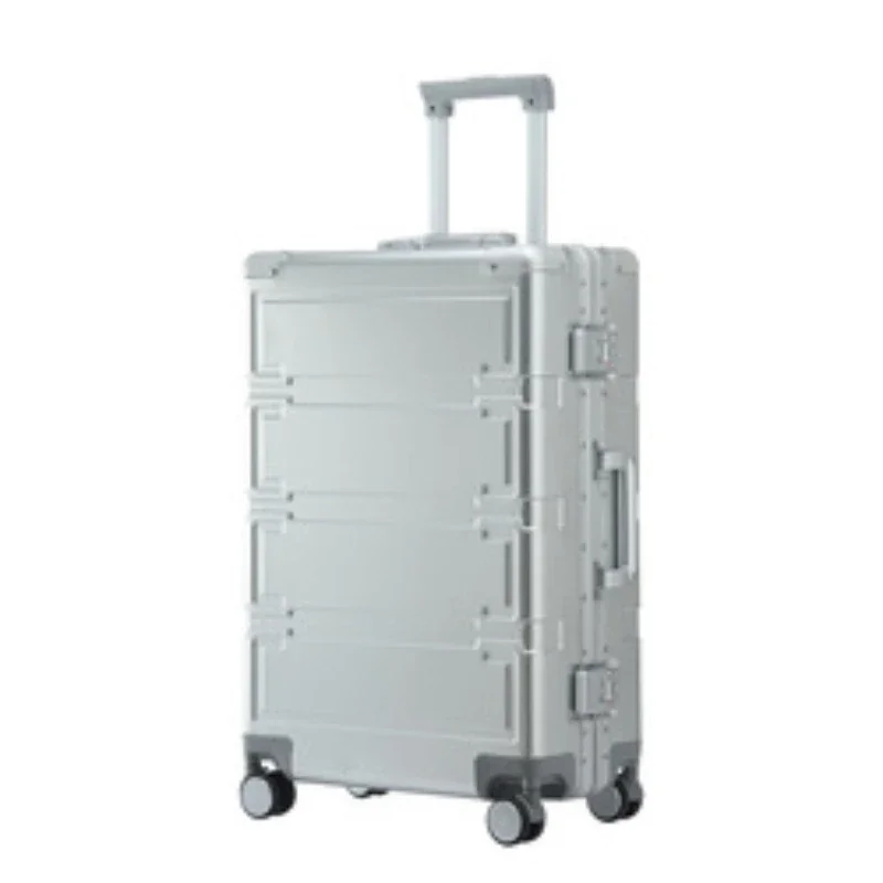 

100% high-rank aluminum magnesium high quality Rolling boarding Luggage Large 28' Capacity Travel Trolley Case Suitcase for Trip