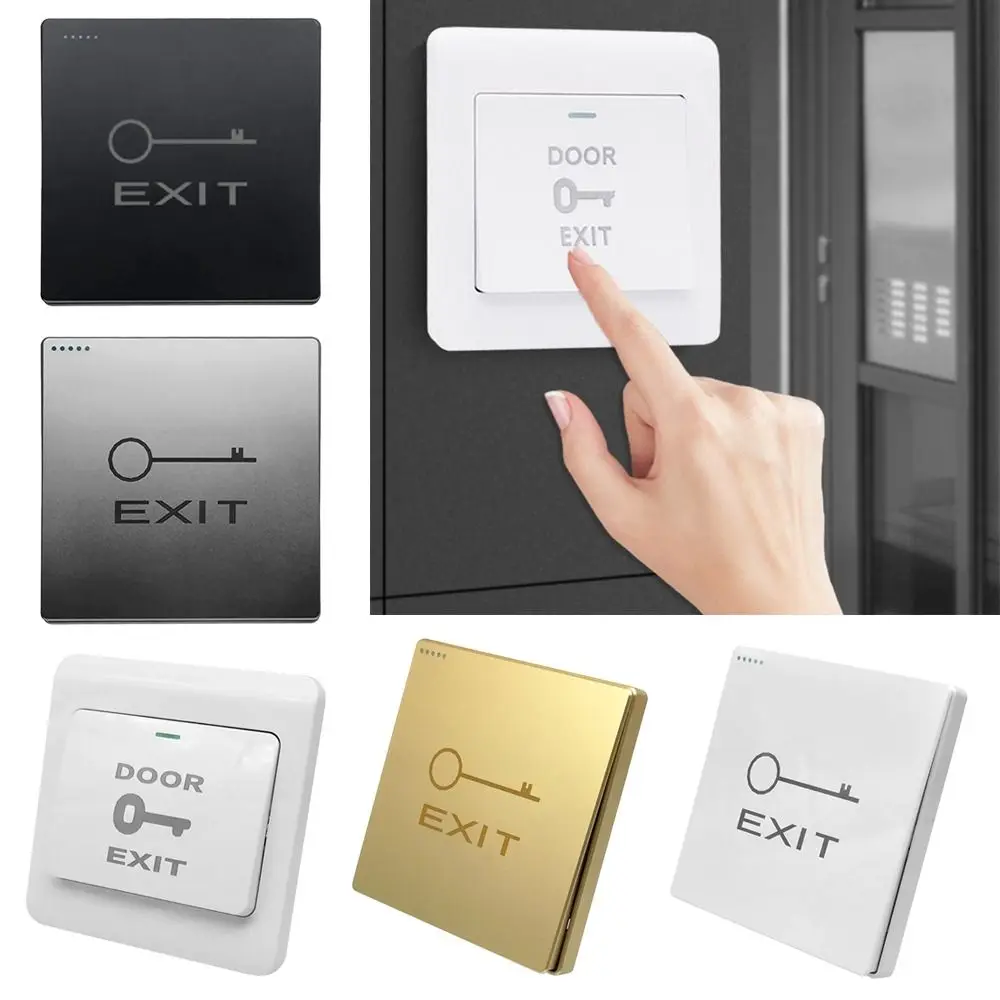 Square Suface Plastic Push Lock Release Switch Door Access Control System Exit Button