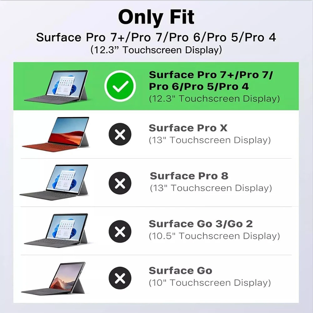 

Protective Rugged Cover Case for Microsoft Surface Pro 6/Pro 5/Pro 4 Rugged Cover Case for Microsoft Surface Pro 7 Plus/Pro 7