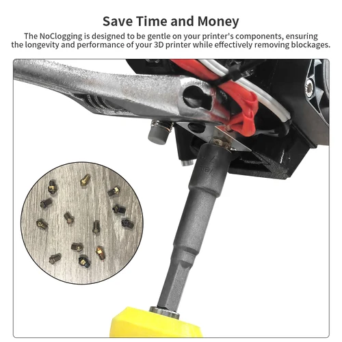 Imagen 2 del producto Toaiot-Herramienta de limpieza de impresión 3D sin obstrucciones, extrusora de tubos para desatascar, uso para boquillas M7 M8, herramienta de limpieza, accesorio de impresora 3D