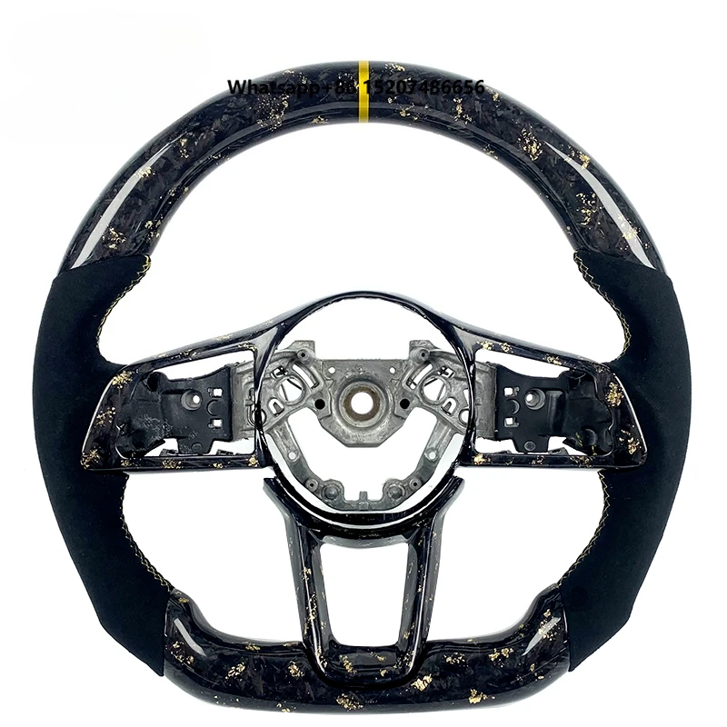 Car Accessories Carbon Fiber Suede Leather Sports Car Steering Wheel for  400z 350z 370z GT-R X-Trail Sky-Line GT350