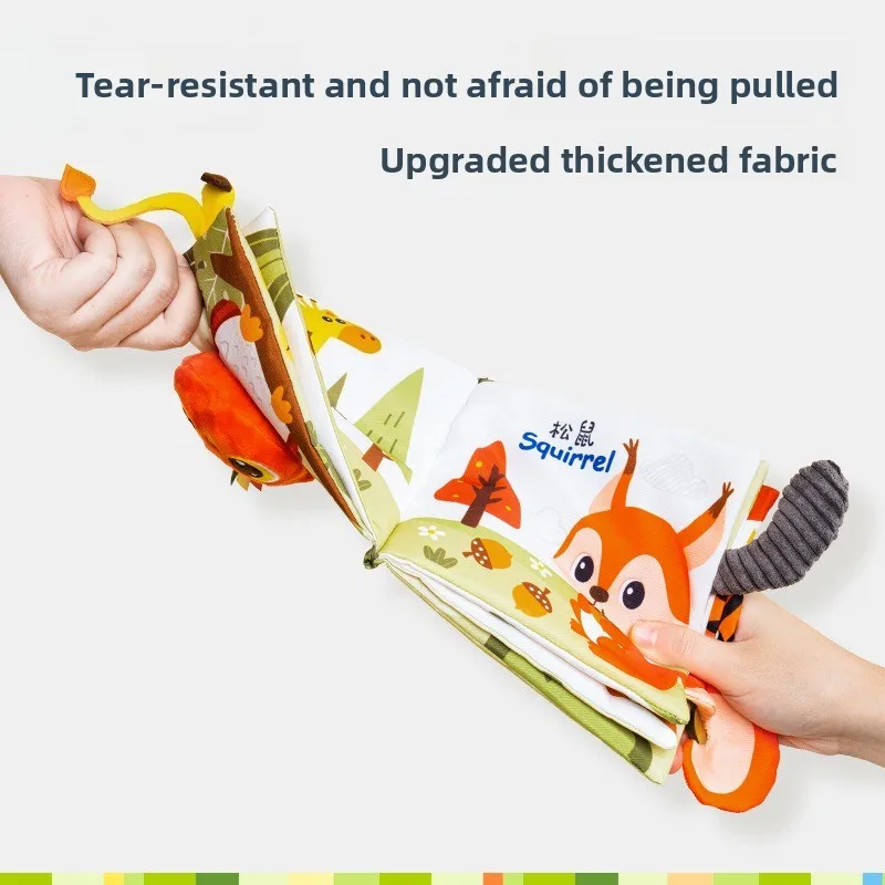 

Three Dimensional Tails Animal Shaped Cloth Book Gentle Touchable Parent Child Interactive Sensory Development Growth Companion