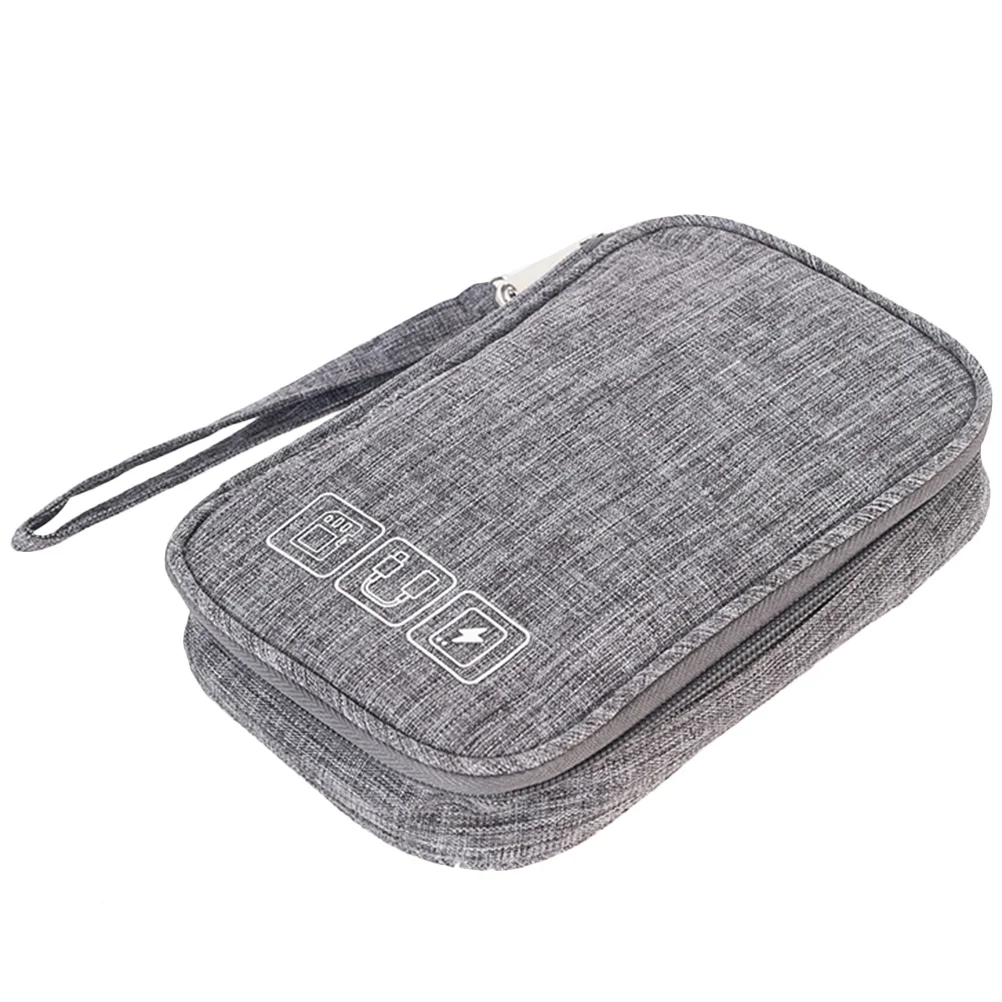 

Data Cable Storage Bag Electronic Organizers Suitcase Organiser Bags Line Cord Accessories Polyester