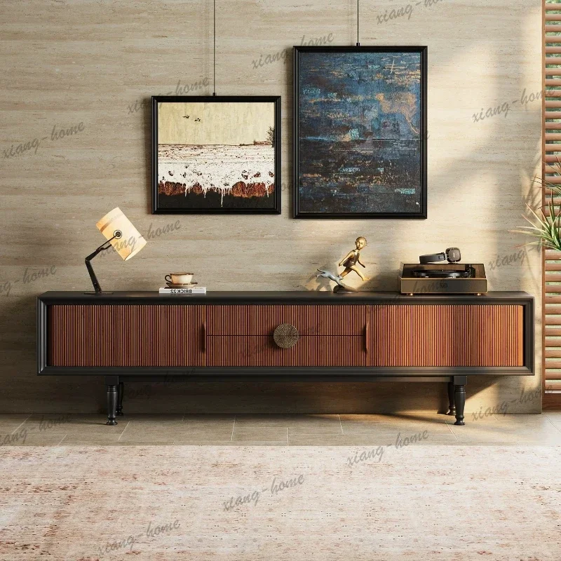 LD Mid Century Modern TV Cabinet Retro Drawers Storage 85-inch TV Stands Home Support Decor Living Room Tv Meubel