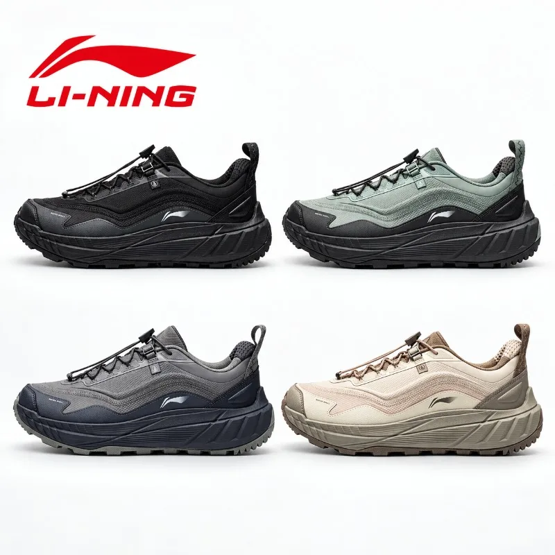 Li-Ning Zhuye V3 Men's Trail Running Shoes Water-Repellent Low-Top Casual Jogging Sports Shoes ARSW191