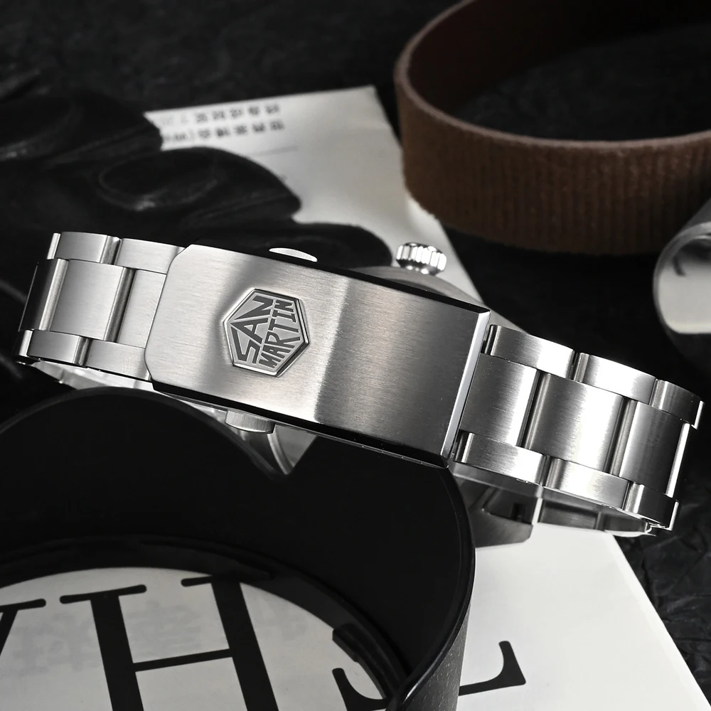 San Martin 40mm Vintage Diver Luksusowy Męski Zegarek na Rękę Marki Klasyczny BB58 PT5000 Automatyczny Mechaniczny Zegarek Szafirowe Szkło 20Bar SN0008