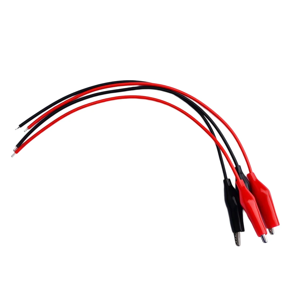 20cm Alligator Clips Single Head Clips Crocodile Cable Alligator Jumper Wire Test Leads Alligator Clips Red Black Color