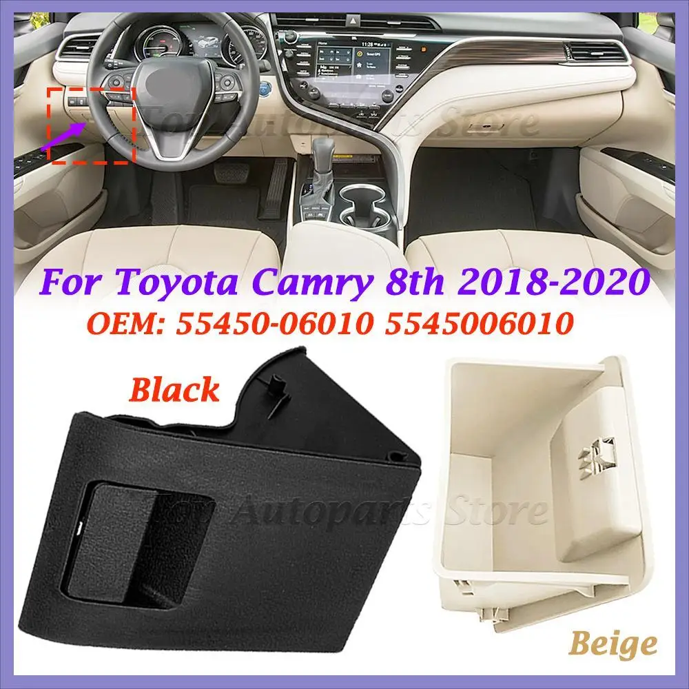 For Toyota Camry 8th 18-20 55450-06010 Car Driving License Side Coin Box Glove Box Dashboard Lower Left Storage Box 5545006010