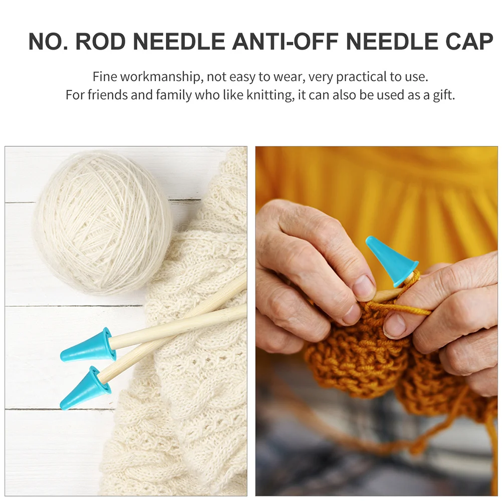 

12 Pcs Assorted Anti-needle Cap Anti-off Knitting Accessories Stoppers Protector