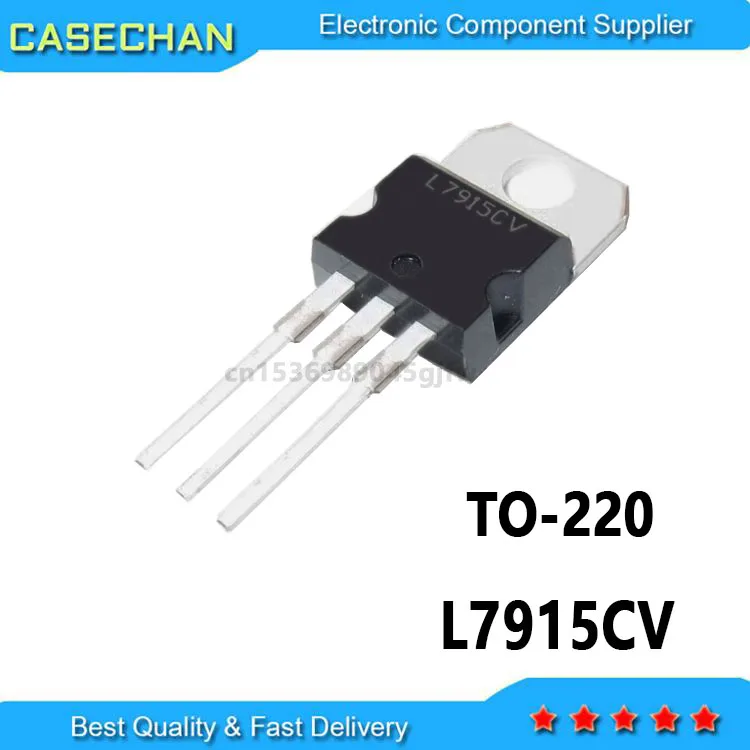 10PCS New and Original L7915 LM7915 MC7915 7915 TO-220  L7915CV