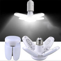 LED 4 Leaf Bulb E27 Collapsible Warm White Light Pendant Light Storage Garage Kitchen Lighting High Brightness Remote Control